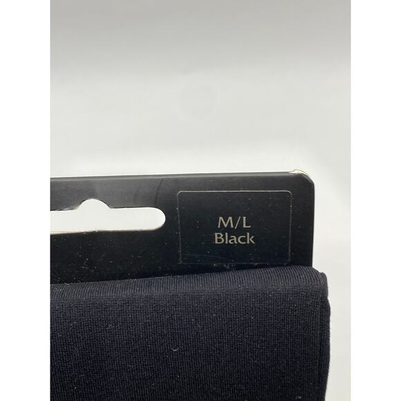 MEMOI Women's Black Solid Semi Sheer Criss-Cross Cutout Foot Tights SZ M/L - Picture 9 of 10